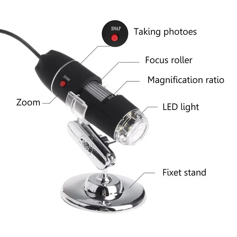USB мікроскоп цифровий Ootdty DM-1600 (0x-1600x) з LED підсвічуванням (100094) - фото 5