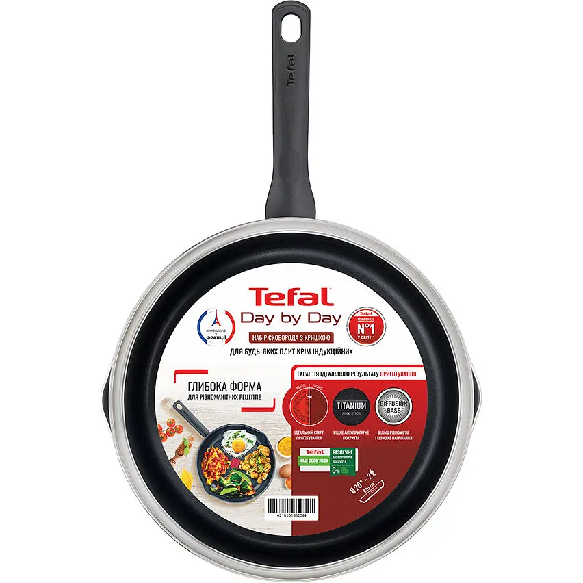 Сковорода з кришкою Tefal Day by Day 20 см чорна (B5580223_SET) - фото 8