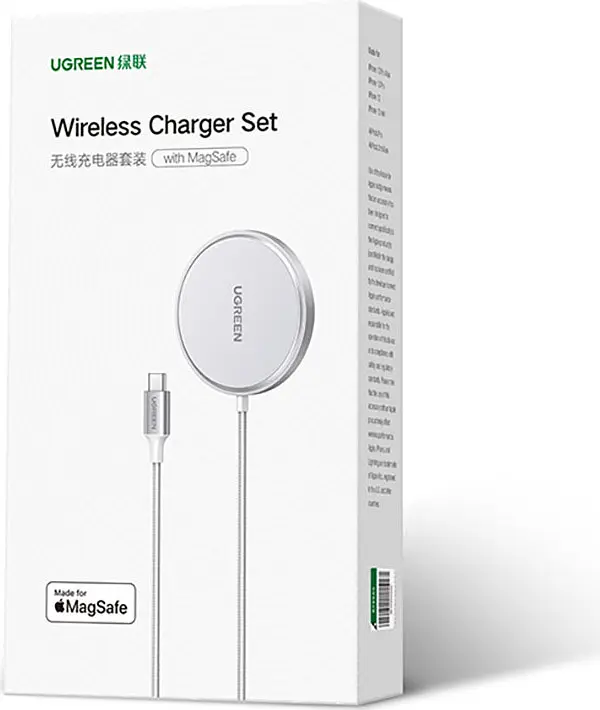 Бездротовий зарядний пристрій Ugreen Wireless Charger with MagSafe 15W Silver [CD284/80661] [91937] - фото 6