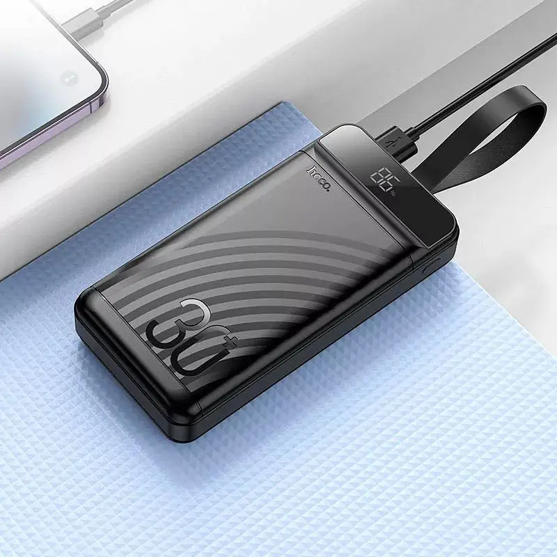 Зовнішній акумулятор Hoco Element J123B 30000mAh 22.5W Black [118246] - фото 6