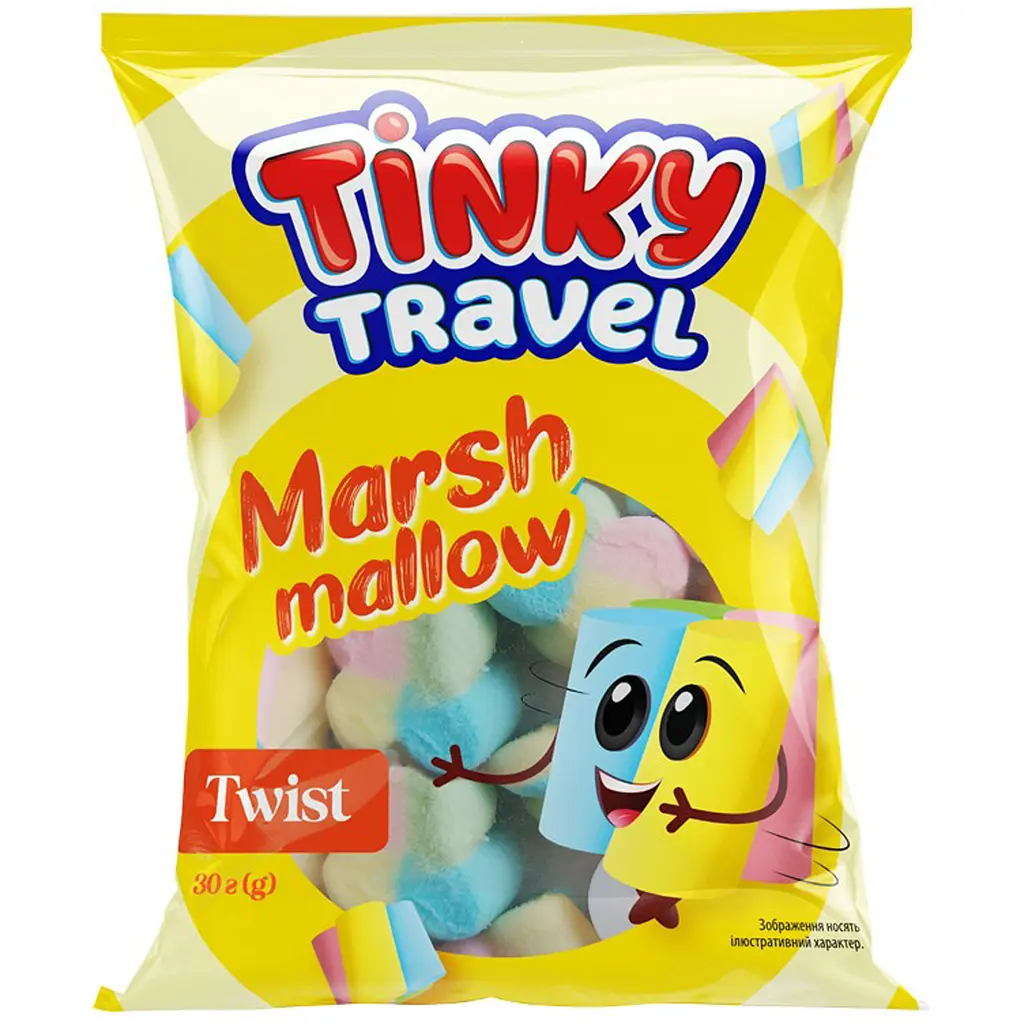 Цукерки желейні Tinky Travel Marshmellow Twist 30 г