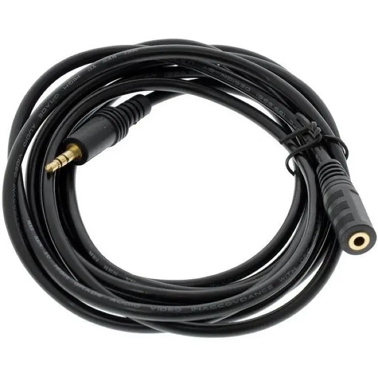 Кабель мультимедійний 3.5mm M to 3.5mm F 5.0m Value (B00344)
