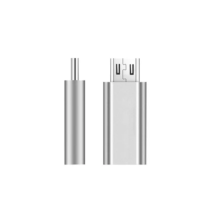 Адаптер Перехідник Type-C-мама на microUSB GT Gray (61518843241) - фото 3