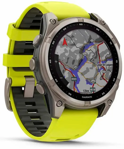 Смарт-часы Garmin Fenix 8 47mm Solar Sapphire Titanium w. Amp Yellow/Graphite Silicone Band (010-02906-20) - фото 2