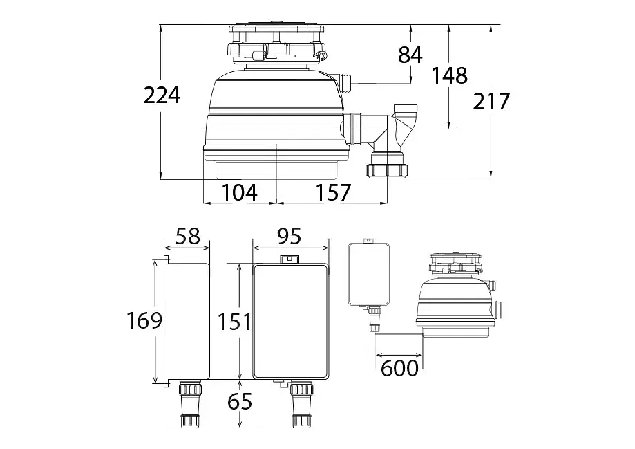 Подрібнювач харчових відходів STATUS NEXT 200 Compact - фото 8