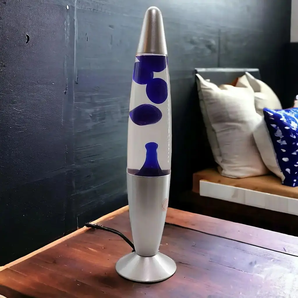 Лампа No brand Лава синя 34x9x9 см - фото 2