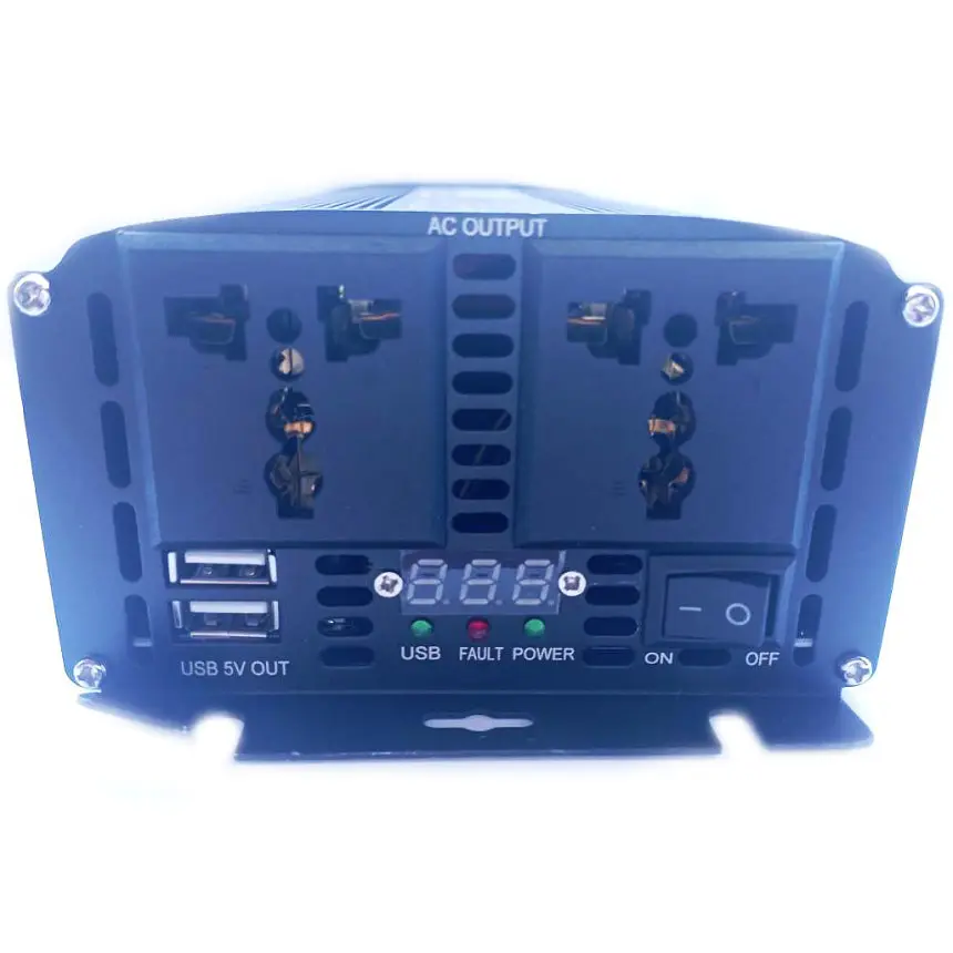 Инвертор напряжения Bei Long Power Inverter 024 c 12V на 220V 6000W модифицированная синусоида Black, 2 розетки, 2 USB (11065) - фото 4