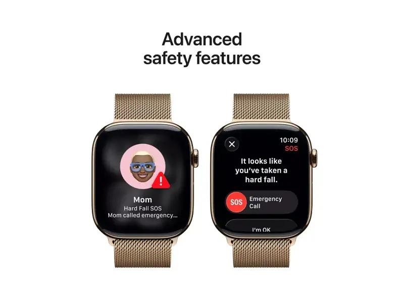 Смарт-годинник Apple Watch Series 11 GPS + Cellular 46mm Gold Tit. Case w. Gold Milanese Loop - S/M (MFD74) - фото 3