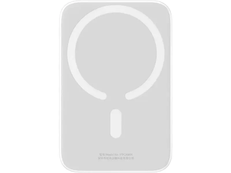 Зовнішній акумулятор (Power Bank) BASEUS Airpow Magnetic 6000mAh White (P10022807213-00) - фото 2