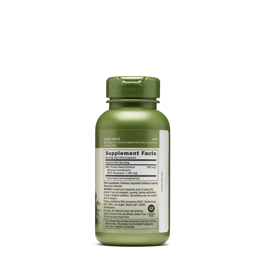 Натуральна добавка GNC Herbal Plus Milk Thistle 200 mg 100 капсул - фото 2