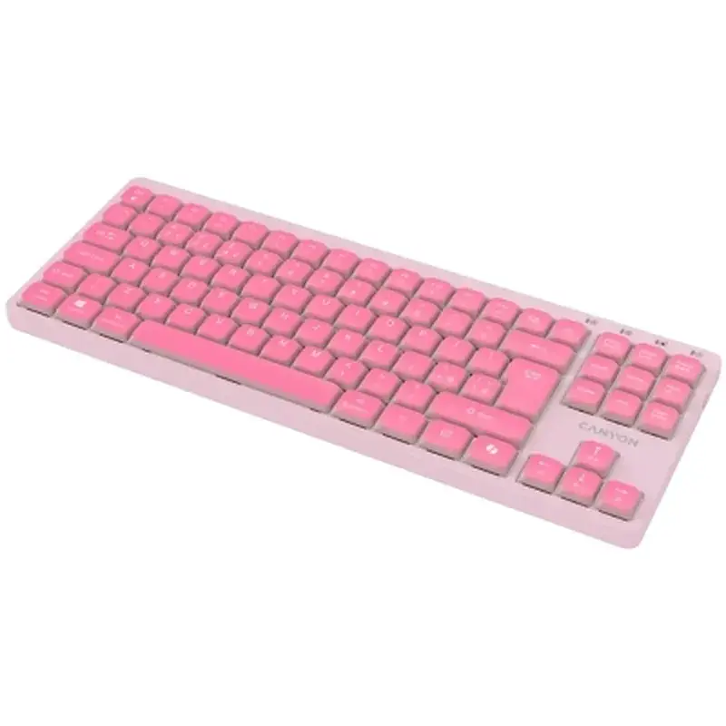 Клавіатура Canyon OnType 10 TKL Mechanical Silent Low-profile USB UA Pink (CNS-HKB10P) - фото 4