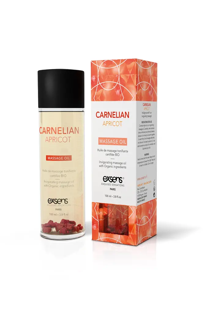 Натуральна масажна олія EXSENS Carnelian Apricot (бадьорить з сердоліком), 100 мл