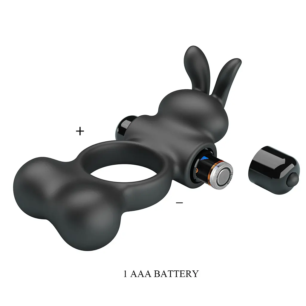 Ерекційне кільце Pretty Love Vibrant Penis Ring Yusuf Black - фото 9