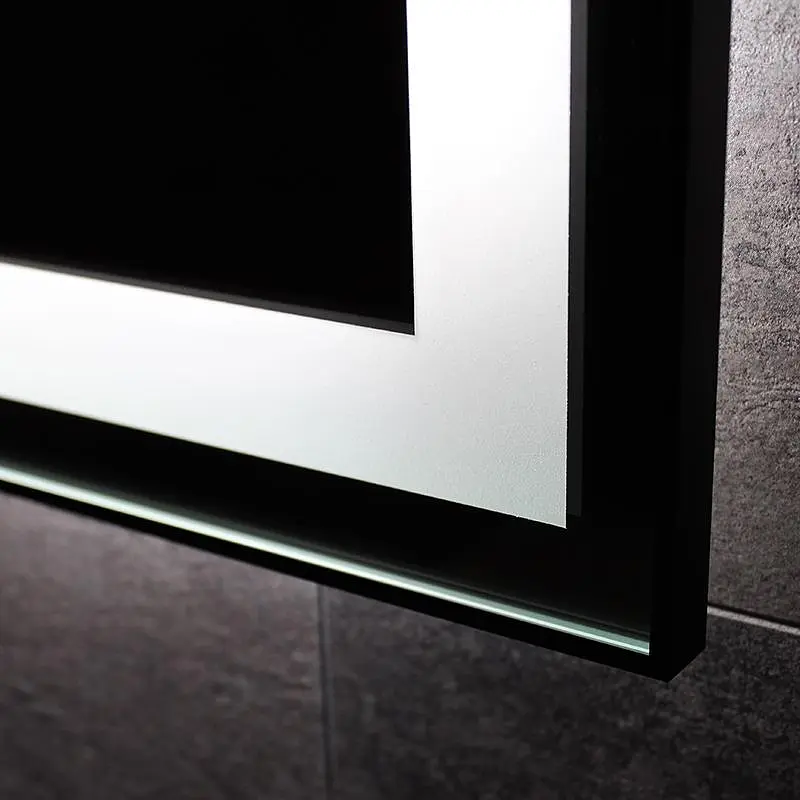 Дзеркало Dusel DE-M0061S1 Black 65x80 см з годинником, Чорний - фото 10