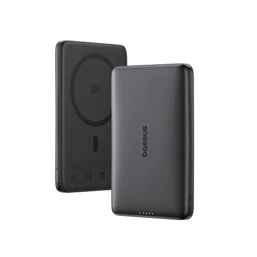 Зовнішній акумулятор Baseus PicoGo AM41 Ultra-Slim Qi2 Magnetic Power Bank 10000 mAh 27W - бездротове зарядне чорне - фото 7