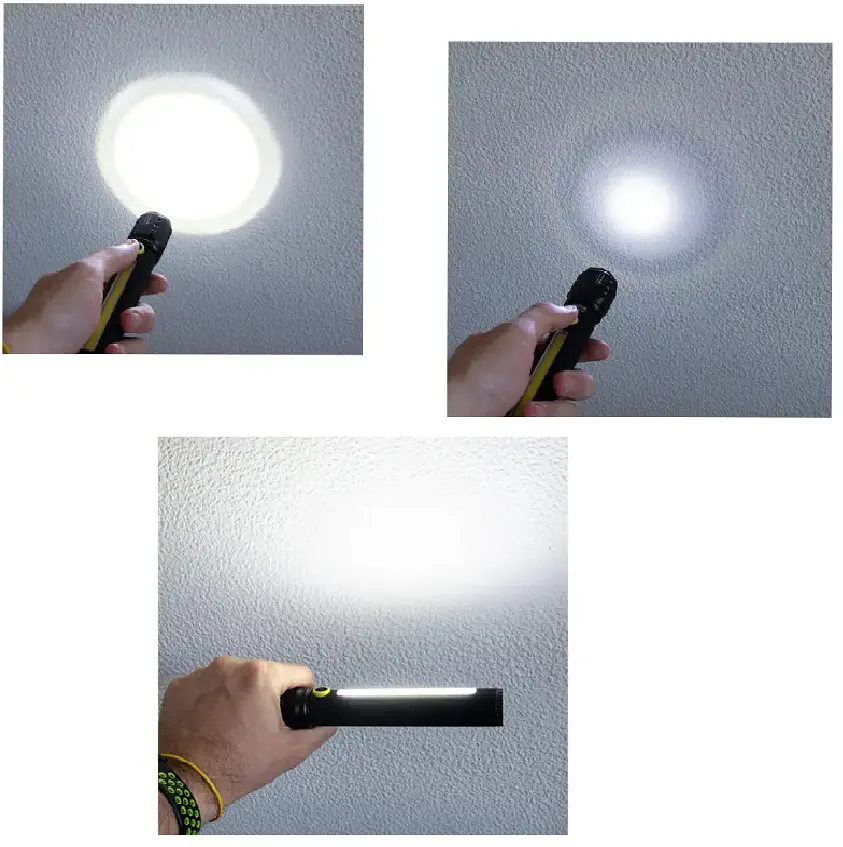 Ручний LED ліхтар акумуляторний ліхтарик та бічна COB лампа USB зарядка Bailong BL-C73-P50 - фото 3