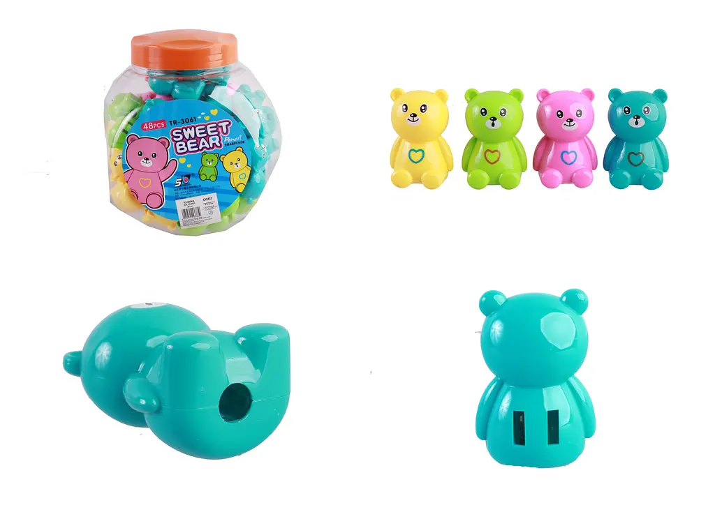 Стругачка пластиковая Медведь, 48 шт., TR3061 (В ассортименте) - фото 2