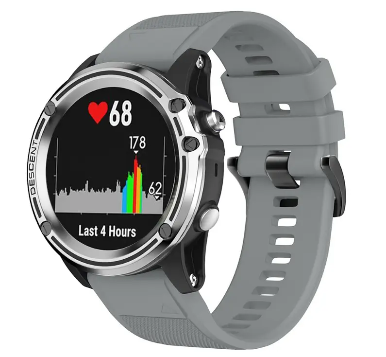 Силіконовий ремінець Primo для годинника Garmin Fenix 3/3HR/Fenix 5X/6X Grey - фото 2