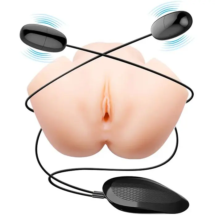 Мастурбатор з подвійною вібрацією і двома входами Crazy Bull-Veronica Dual Vagina and Anal, BM - 00900T72ZK, Телесный - фото 5
