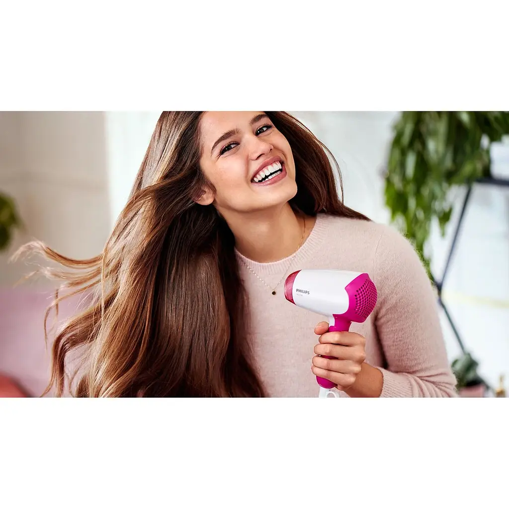 Фен Philips DryCare Essential дорожный 1400 Вт розовый (BHD003/00) - фото 9