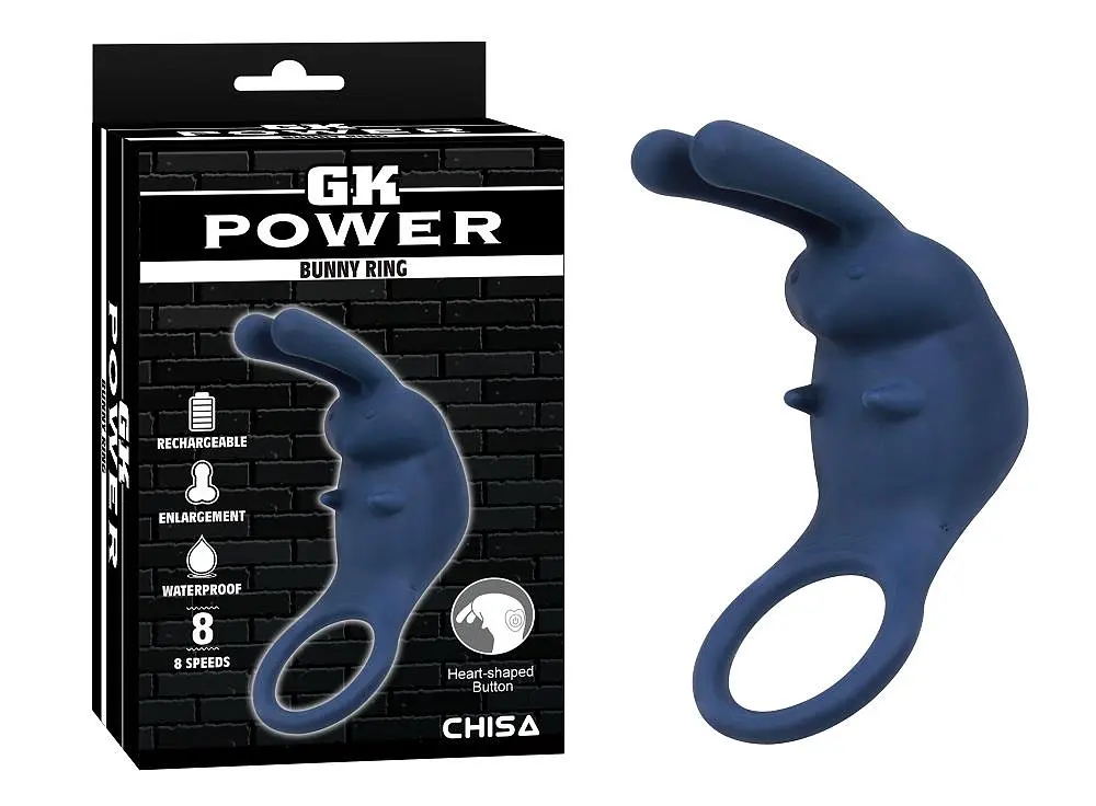 Кільце ерекційне GK Power Bunny Ring 11.8 см синій - фото 3