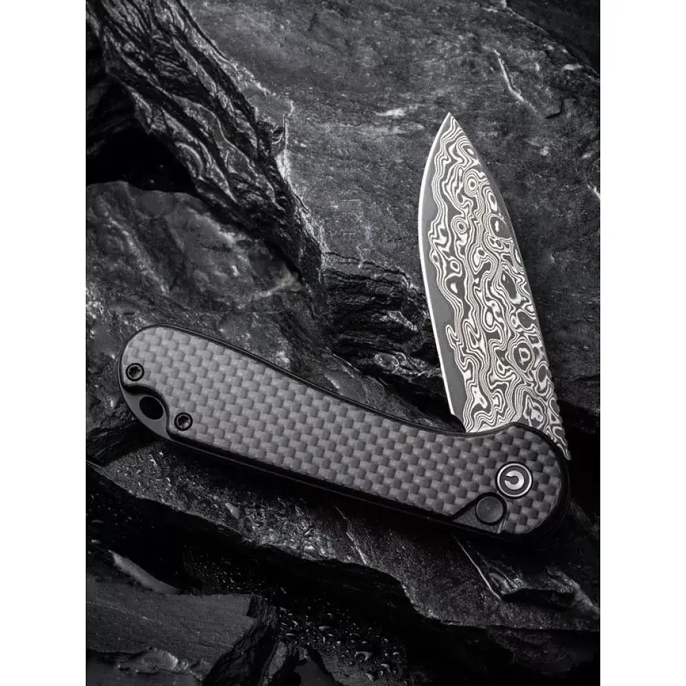 Ніж Civivi Elementum II Button Lock Damascus Black - фото 6