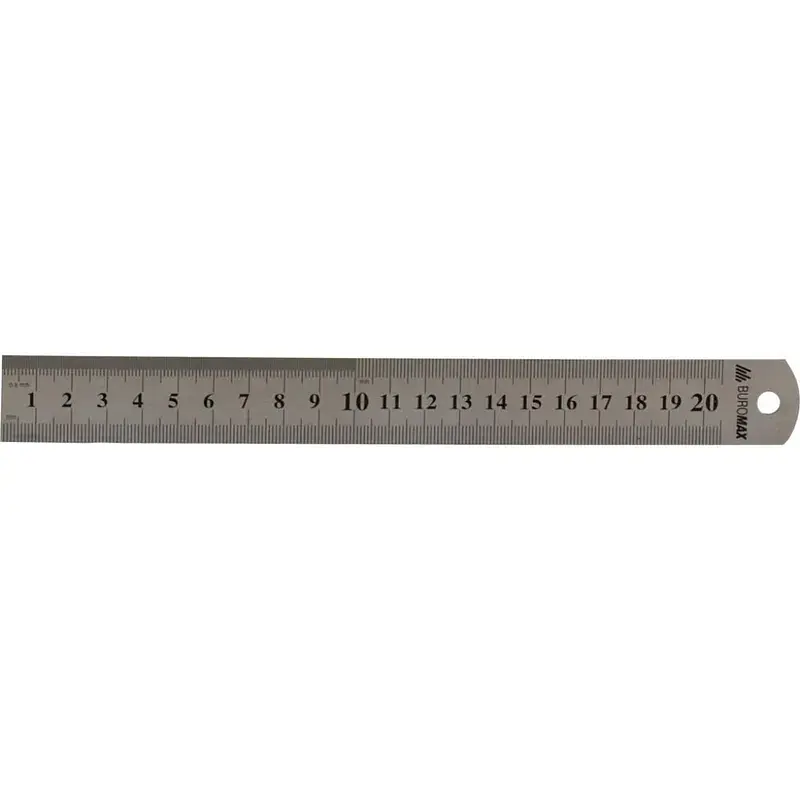 Лінійка Buromax 20 см, steel (BM.5810-20)