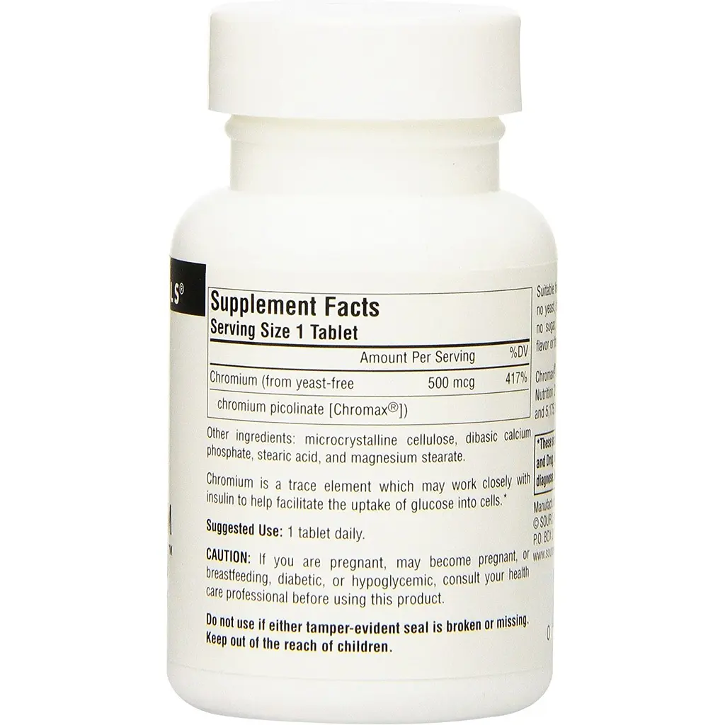 Мінерали Source Naturals Ультра Хром Піколінат 500 мкг 120 таблеток - фото 2