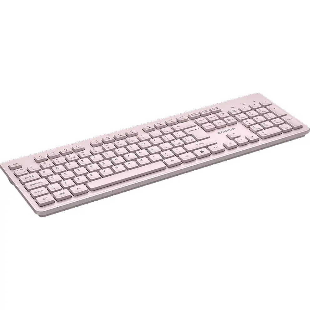 Клавіатура Canyon HKB-W01 UK/US AAA Wireless Beige (CNS-HKBW01BG) - фото 2