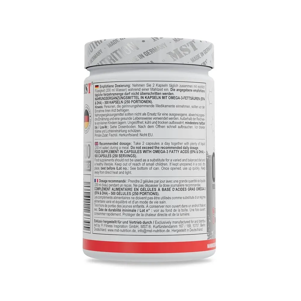 Риб'ячий жир MST Nutrition Omega 3 Selected 55%, 500 капсул - фото 3