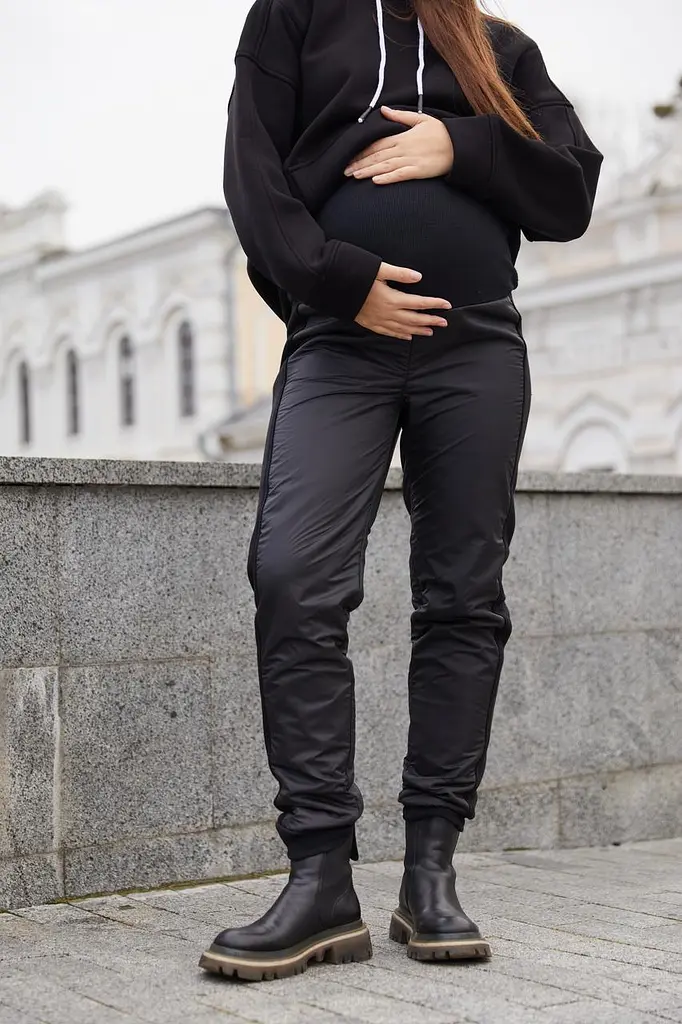 Теплі штани для вагітних Alesund S (42) Lullababe Чорний - фото 4
