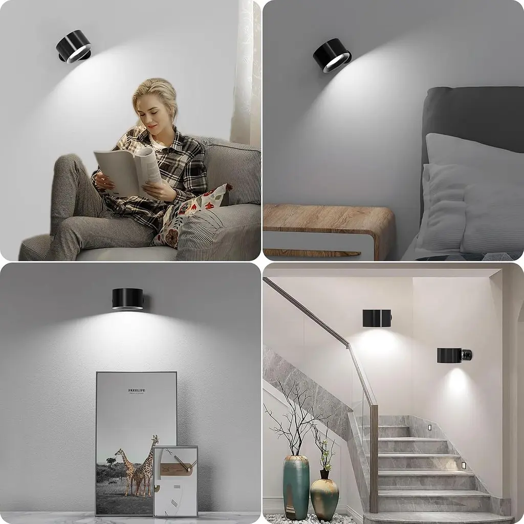 Настенные светодиодные светильники Coollamp с батарейным питанием, 2 шт. - фото 5