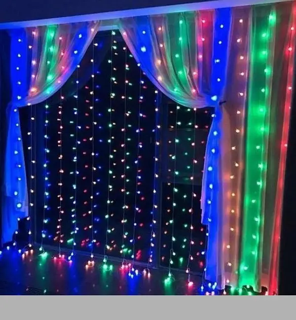 Гірлянда-штора різнокольорова 2x2м 160LED від мережі XPRO (46831-_230) - фото 7