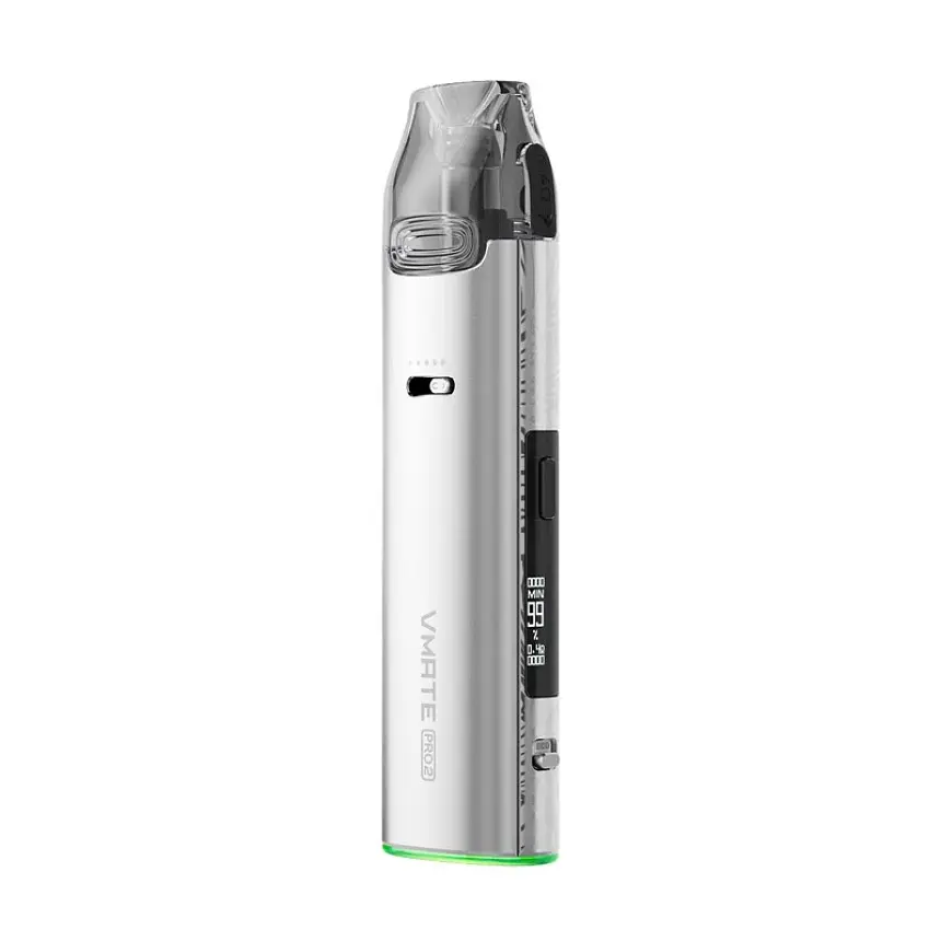 Под-система VooPoo Vmate Pro 2 30W Pod 1500mAh 3ml електронна сигарета Kit Glacier Silver (18819) - фото 2