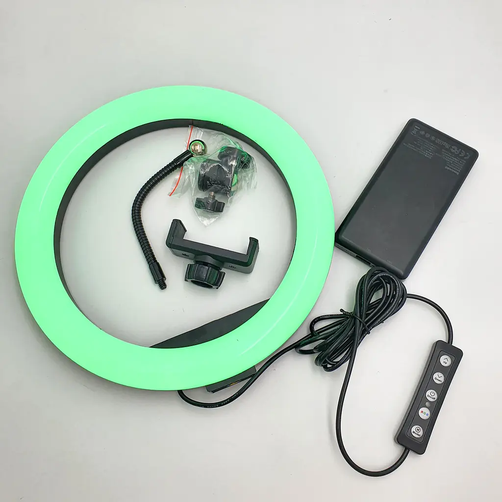 Кільцева LED лампа з пультом 36см RGB 8 кольорів кільцеве світло RING LIGHT MJ36 - фото 7