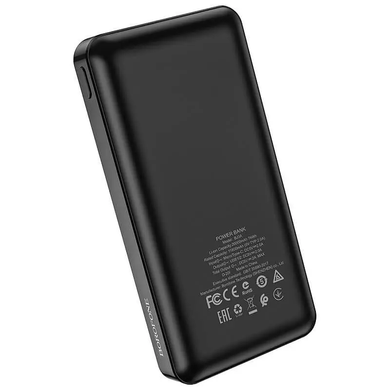 Внешний аккумулятор Borofone Minimalist power bank 20000mAh BJ3A черный - фото 4