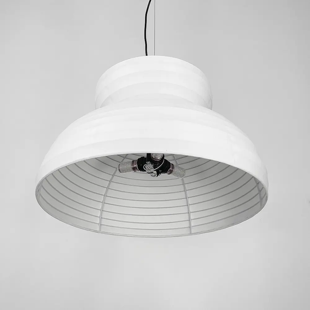 Люстра в черном корпусе с белым абажуром Ø 50 см Ст. PL 053-500 | Line F - фото 4