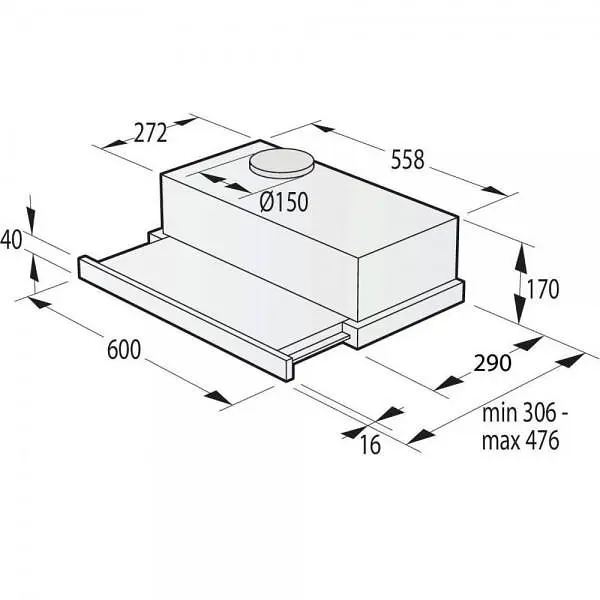 Вытяжка телескопическая Gorenje TH60E3W - фото 9