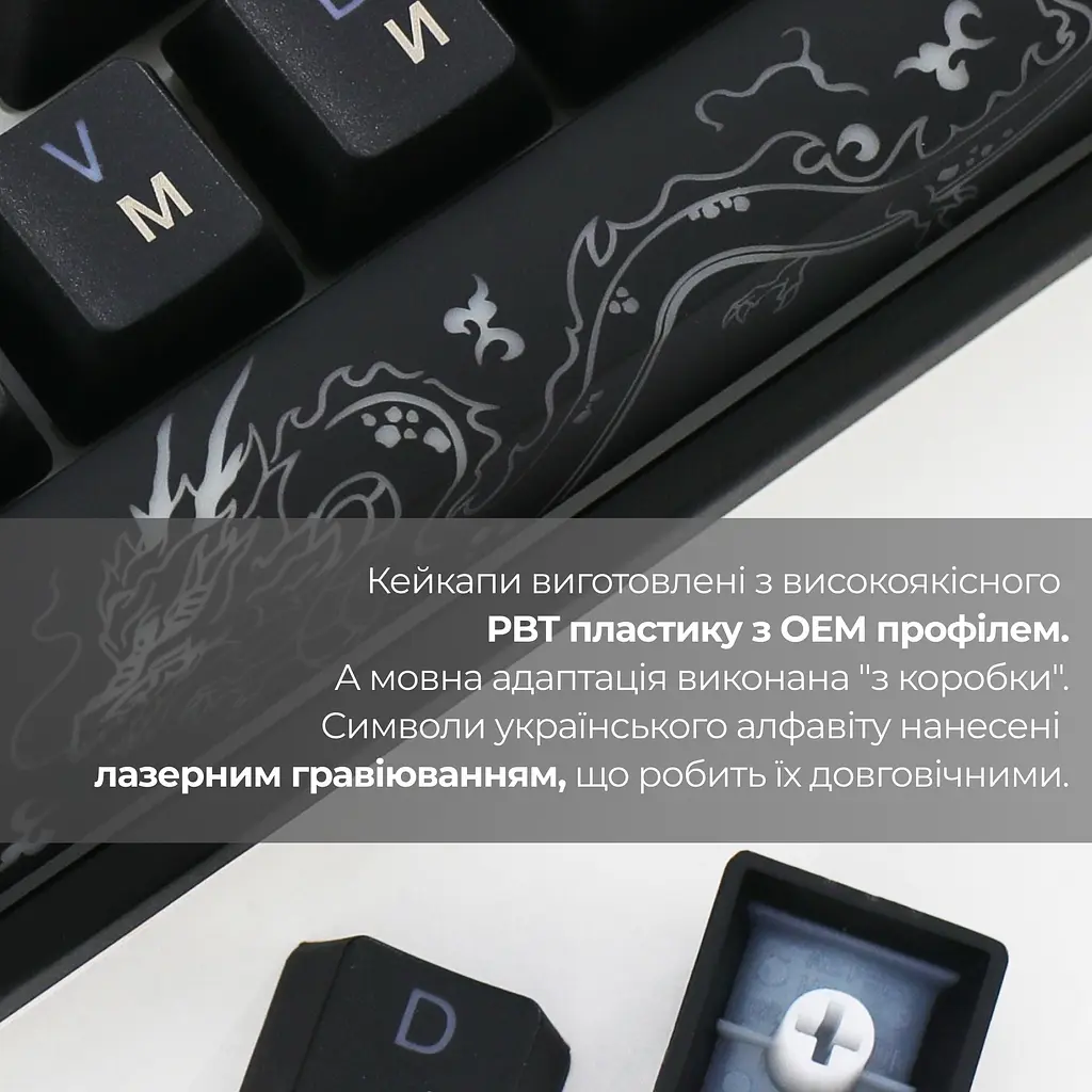 Клавіатура Ducky One 3 SF Cherry MX Red RGB UA USB Black (DKON2167ST-RUAPXCLAWSC1) - фото 7