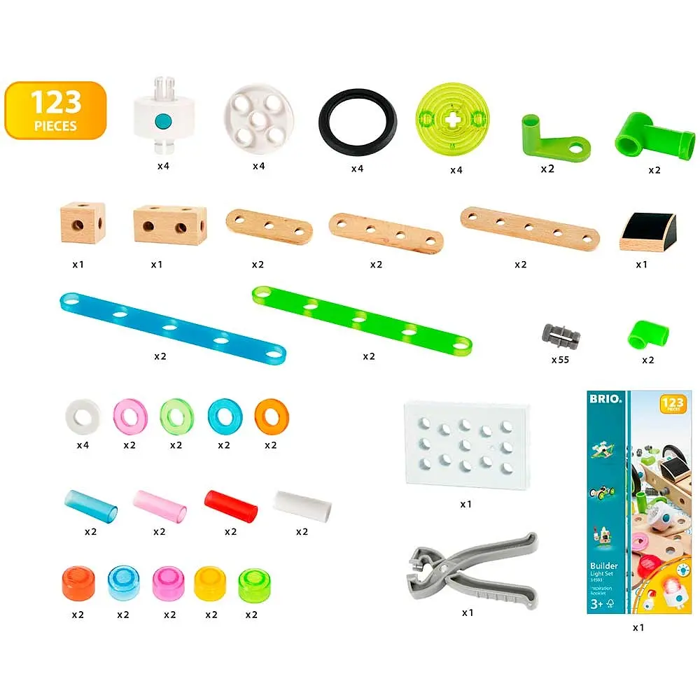 Конструктор Brio Builder со светом, 123 элемента (34593) - фото 4