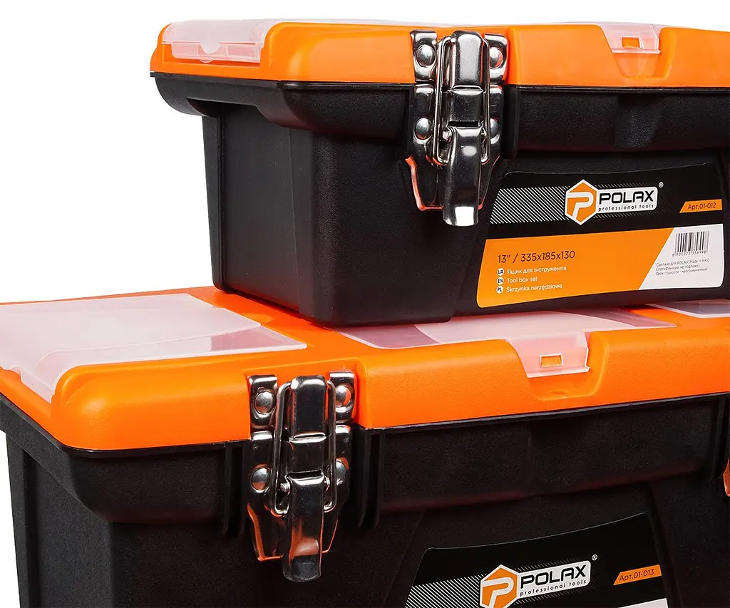 Ящик для інструментів Polax пластиковий з металевим замком 19" (01-0144) - фото 4