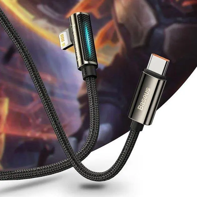 Кабель Baseus Legend Series Elbow Fast Charging Data Cable Type-C to iP PD 20W 2m CATLCS-A01 Black - фото 5