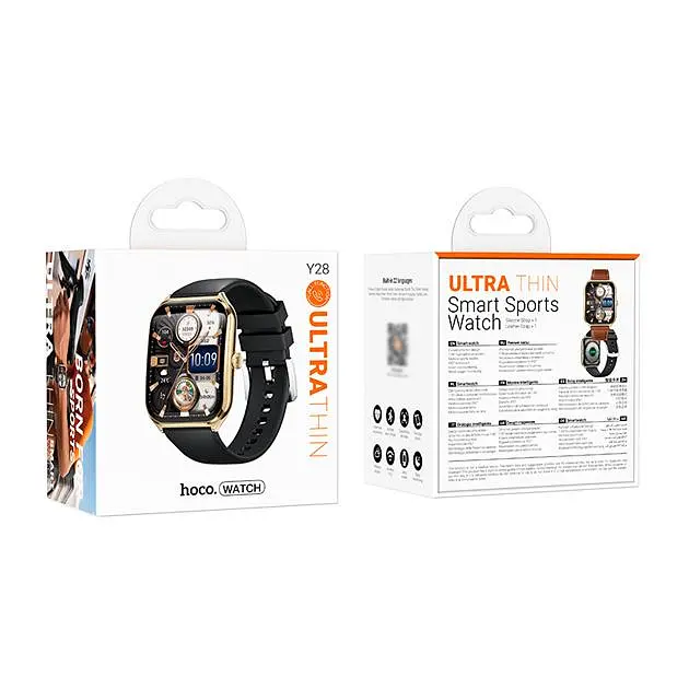 Смарт годинник Hoco Y28 Amoled Smart sports watch IP67 Bluetooth V5.2 200mAh Black - фото 3
