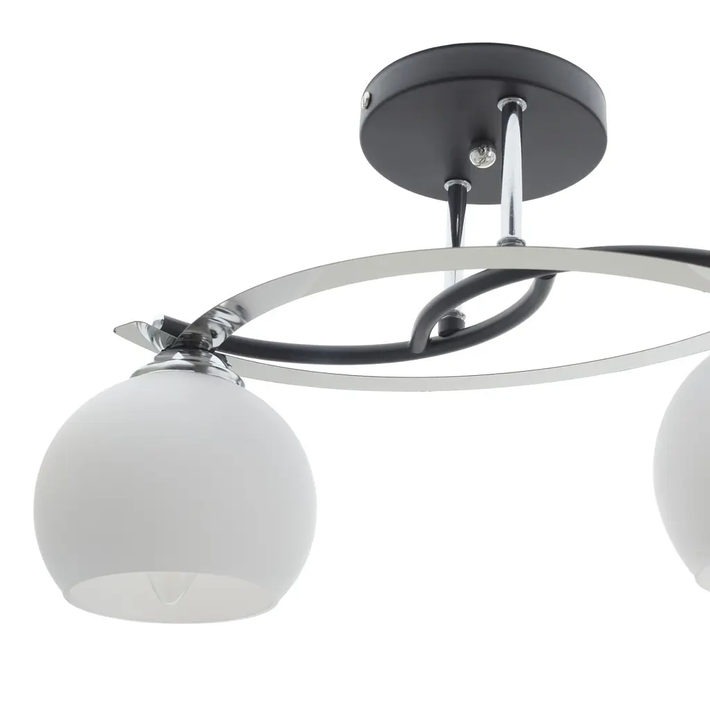 Люстра Brille потолочная для прихожей E27 60W BK (LK-657C/2) - фото 4