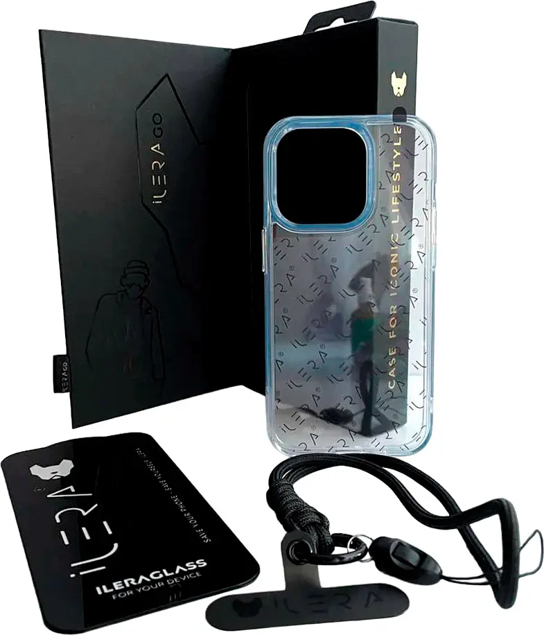 Чохол iLera Go Ice Case для Apple iPhone 14 Pro + Glass with Hand Stripe [84467] - фото 4