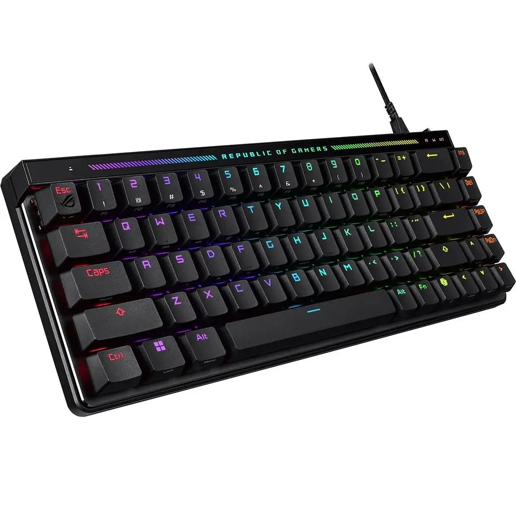 Клавиатура ASUS ROG Falchion Ace HFX 68key Magnetic Switches USB-A EN/UK RGB Black (90MP03VE-BKMA00) - фото 5