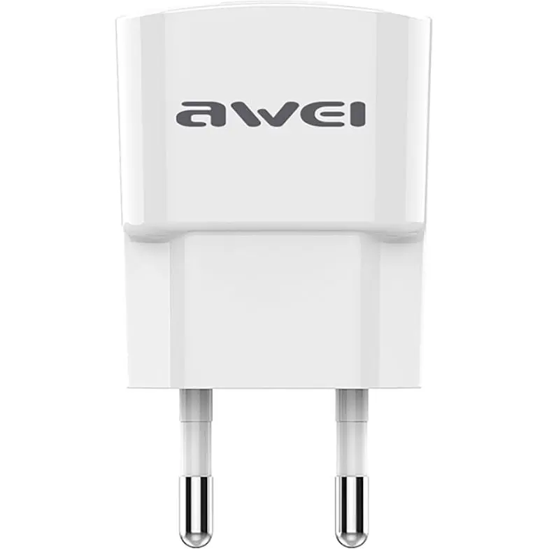 Зарядний пристрій AWEI C-832 Travel charger + Lightning cable 1USB 2.1A White - фото 4