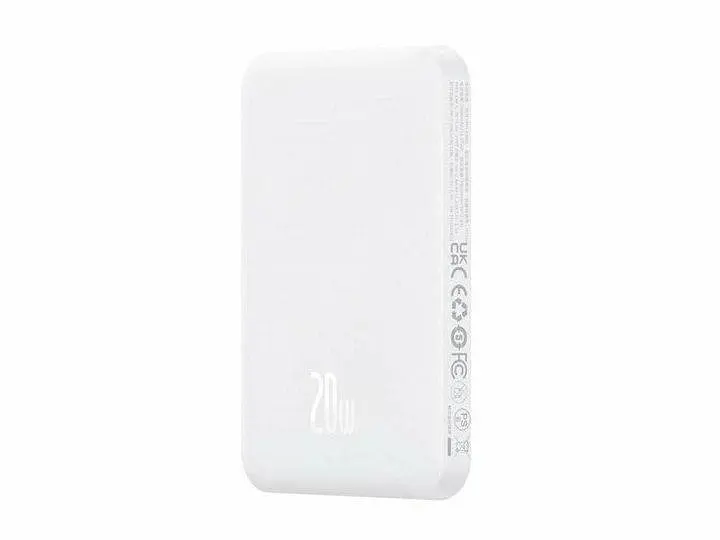 Магнітний павербанк Baseus Magnetic 5000 mAh 20 W з бездротовою зарядкою MagSafe та індикатором заряду білий - фото 6