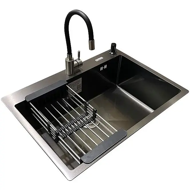 Комплект мойка+смеситель Romzha Arta U-650S Max BL(C) - фото 3