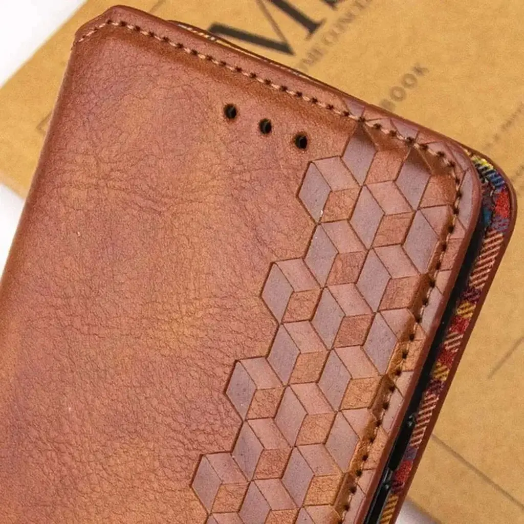 Чохол-книжка Rubic Leather Case для Redmi Note 13 Pro 5G/Poco X6 5G Brown [120839] - фото 4